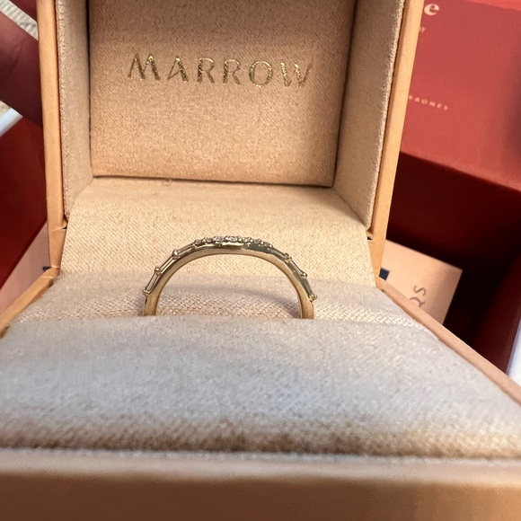 Marrow Fine White Diamond Quinn Wedding Band 14K Yellow Gold, 6.75 - Picture 3 of 8